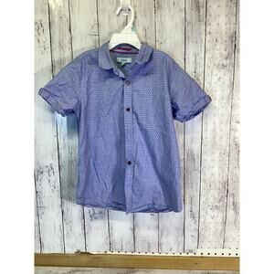 Baker by Ted Baker Short-sleeved Blue Button-Down Shirt Polka Dot Boys 11